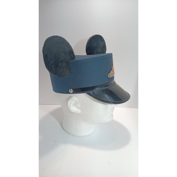 Disney Parks Mickey Mouse Ears Conductor Hat Red Car Trolley Youth 55CM SM Size - Picture 3 of 11